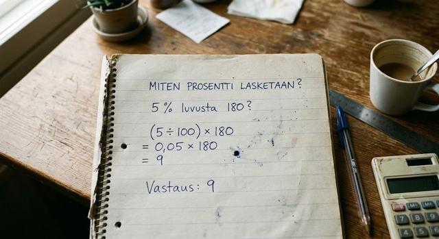 Miten prosentti lasketaan? Kaava, esimerkit ja laskuri