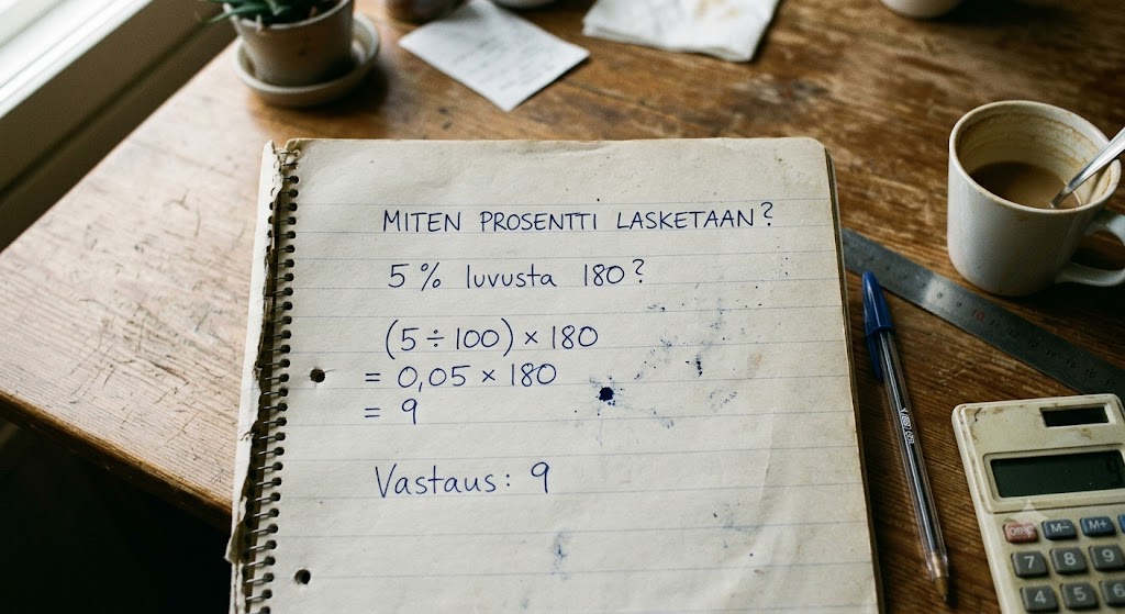 Miten prosentti lasketaan? Kaava, esimerkit ja laskuri